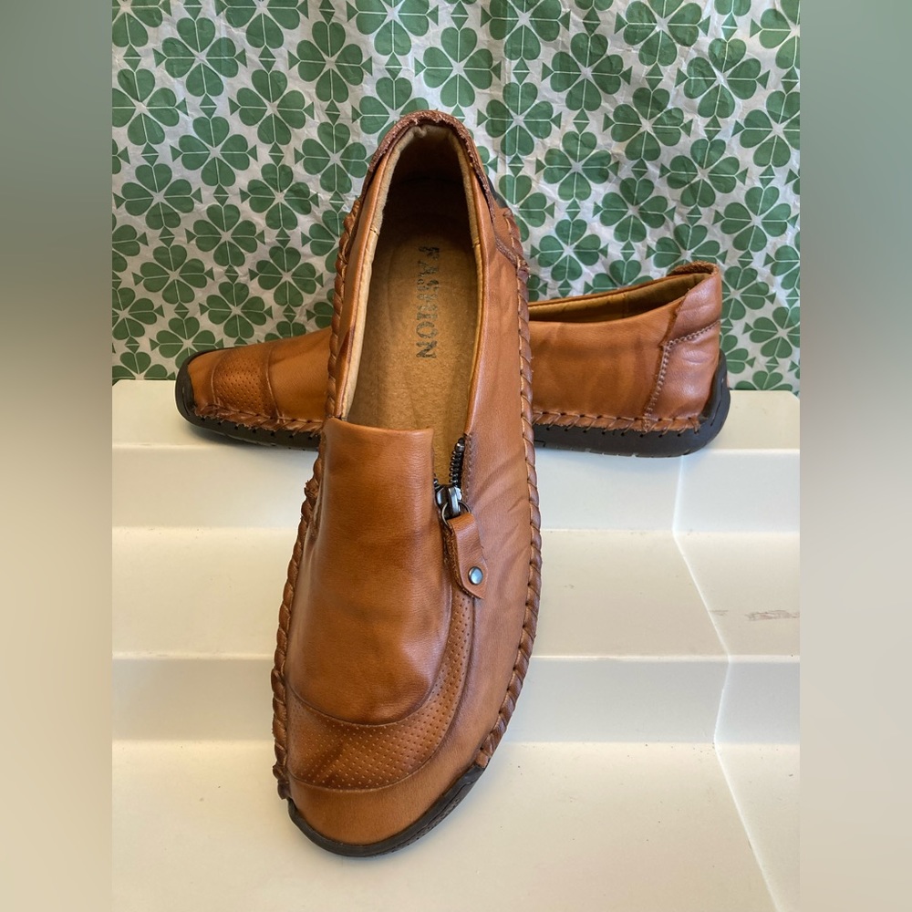 Brown Leather Fashion Shoes
